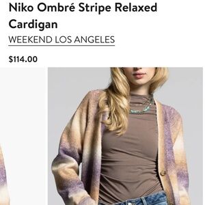 Niko Ombré Stripped relaxed Cardigan